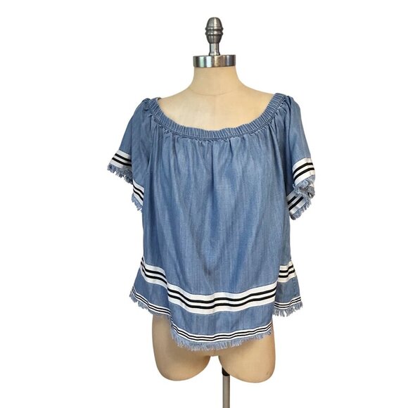 Plenty by Tracy Reese Women's Off The Shoulder Top Large - Picture 3 of 6